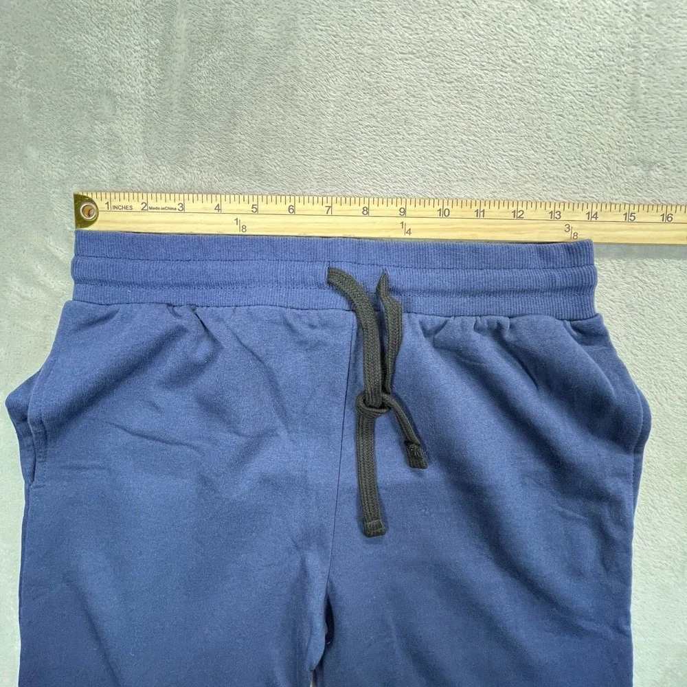 Real Essentials Jogger Pants Mens XL Blue Fleece Lined Drawstring Tapered Leg